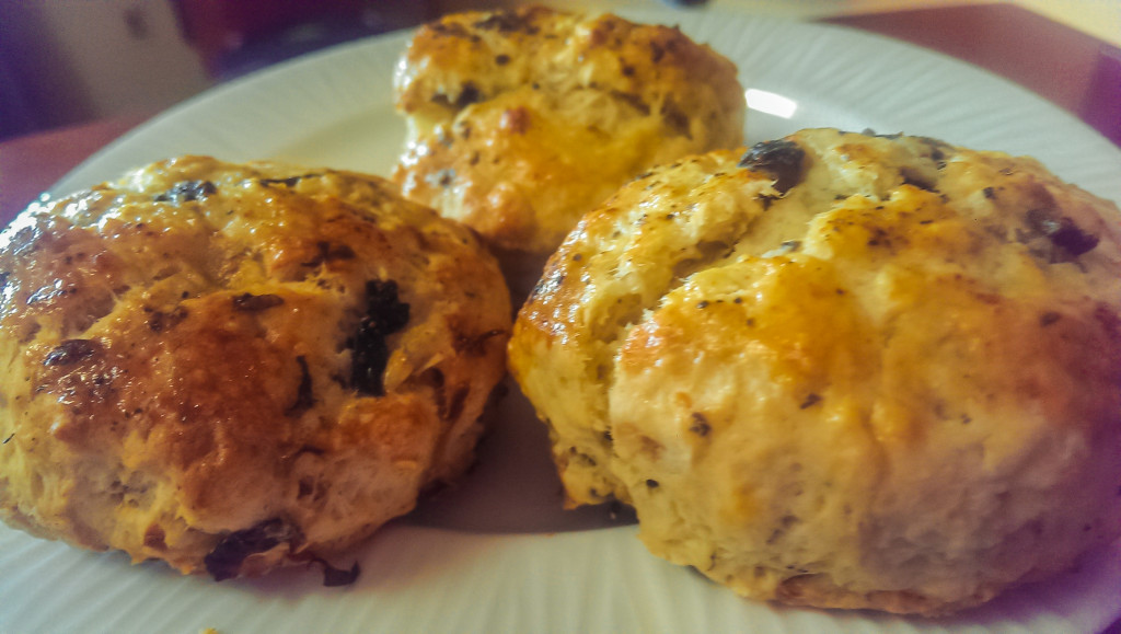 Carmelized Mushrooms and Onions Scones
